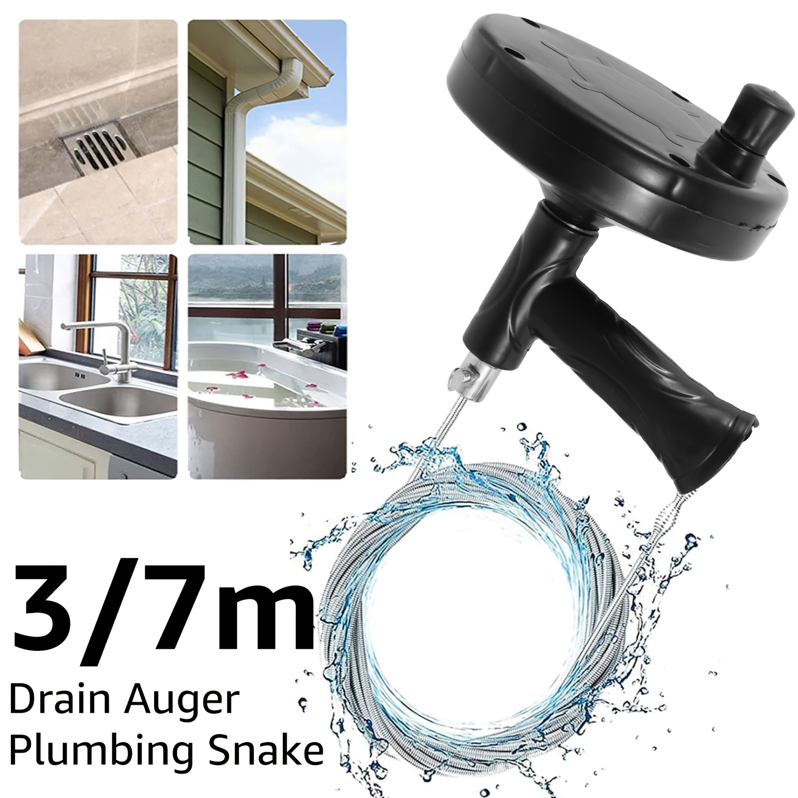 7 Meters Toilet Dredger Drain Cleaner Remover Plumbing Snake - Temu