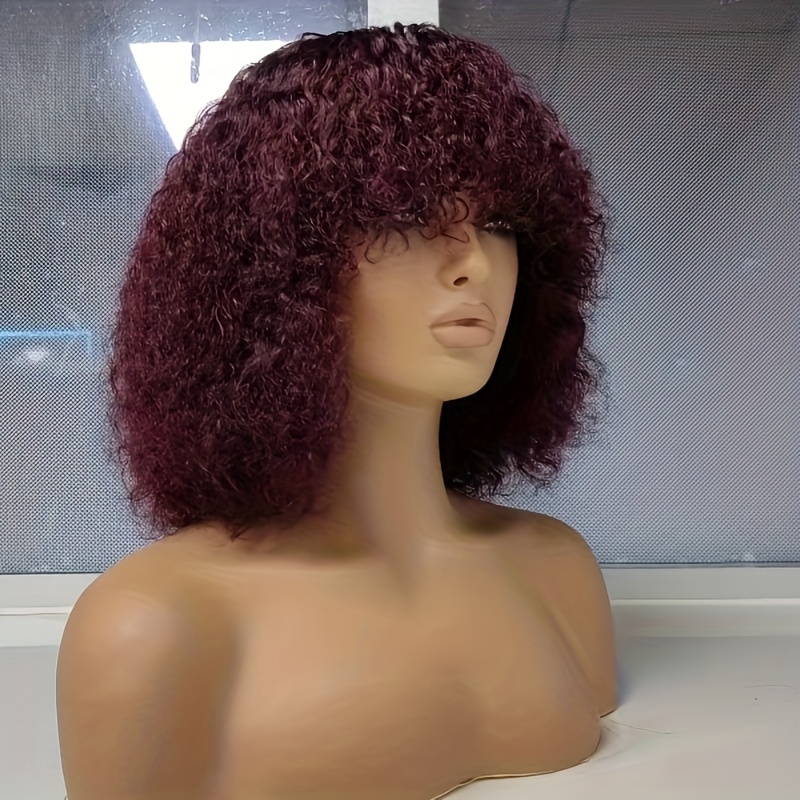 E-shop Hitze Verkaufende Echthaar Pony Kopfbedeckung Locken