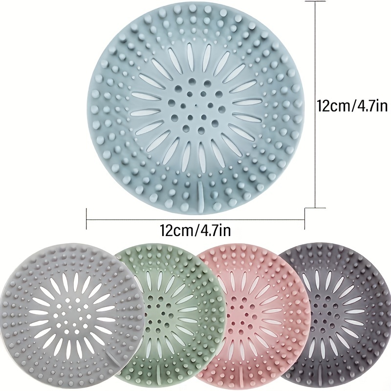 Hair Catcher Shower Drain Cover, Durable Silicone Hair Stopper for Shower Drain Catcher with Suction Cup, Easy to Install and Clean Suit for Bathroom