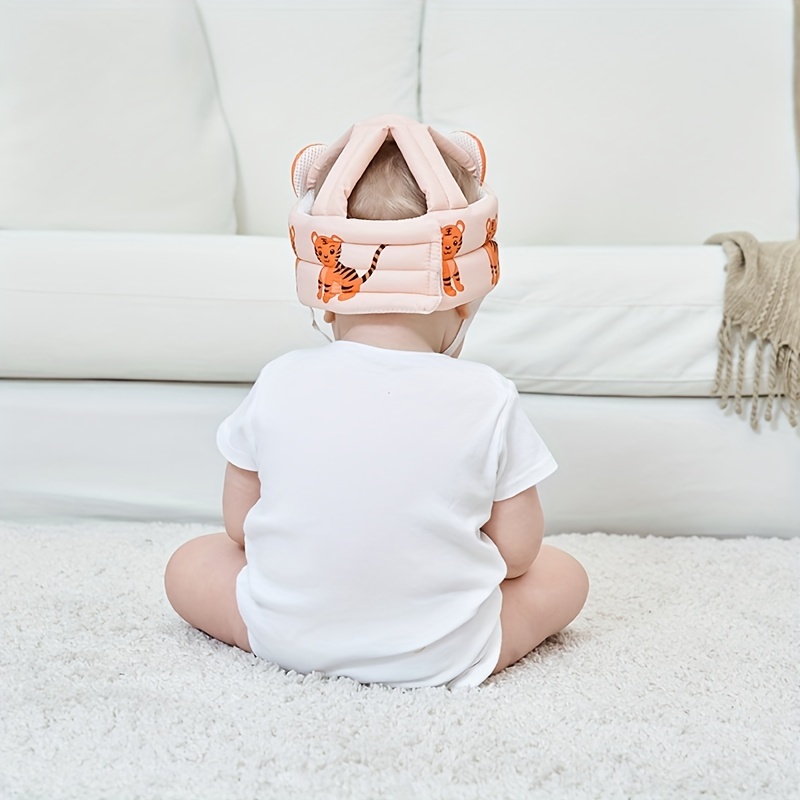 Casco de seguridad para bebé, protector de cabeza para niños pequeños,  cojín de cabeza para bebé, arnés protector de cabeza suave ajustable para  niños
