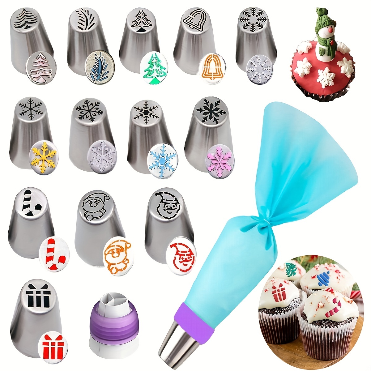 Cake Decorating Tool Kit Including Silicone Reusable Pipping - Temu
