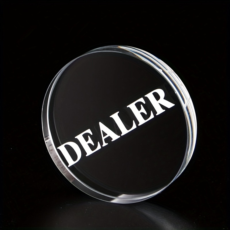 1pc 10mm Transparent Artificial Crystal Poker Game Match Accessories