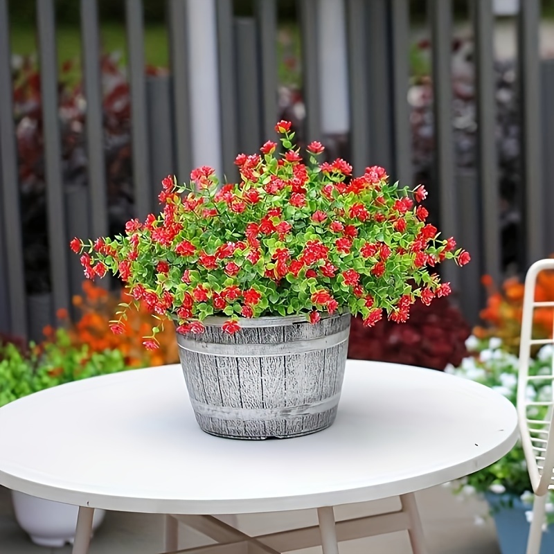 1 Pezzo Set Di Piante Artificiali Verdi In Piccoli Mazzi, Con Vaso E  Adesivo, Con Foglie Finte Per Ufficio, Tavolo Da Trucco, Parete,  Decorazione Da Interno/esterno