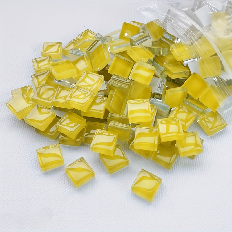 1bag Single Color Glass Mosaic Tiles For Crafts Mosaic Glass - Temu