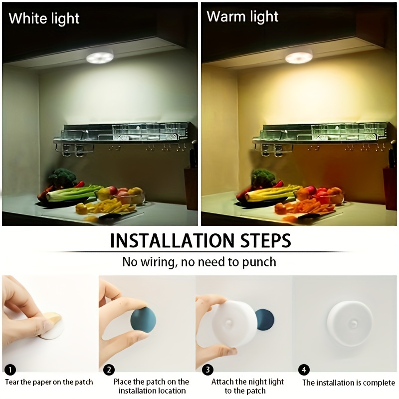Lámpara de pared LED con sensor de movimiento inalámbrico para