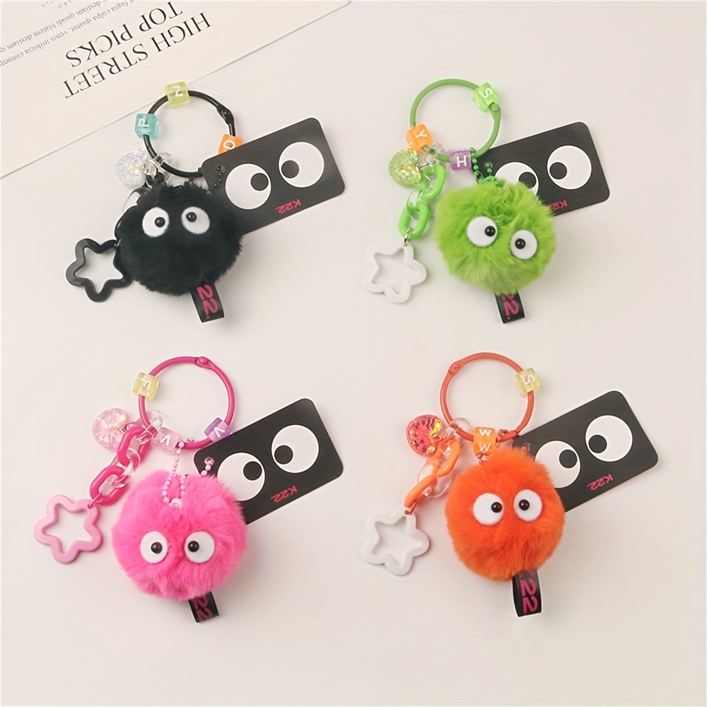 Plush Black Elf Cute Id Holder Keychain Anime Spirited Away Small Briquettes  For Women And Girls Bag Pendant Jewelry Wholesale 230715 From Ping05,  $40.33