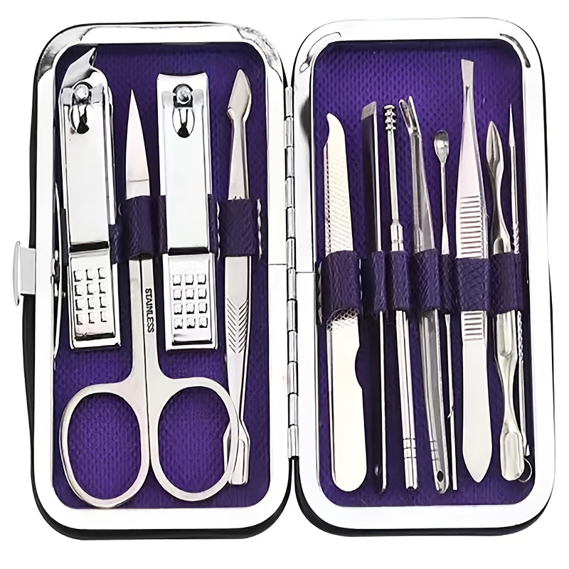 Stainless Steel Makeup Kit manicure Set Nail Clipper Set - Temu