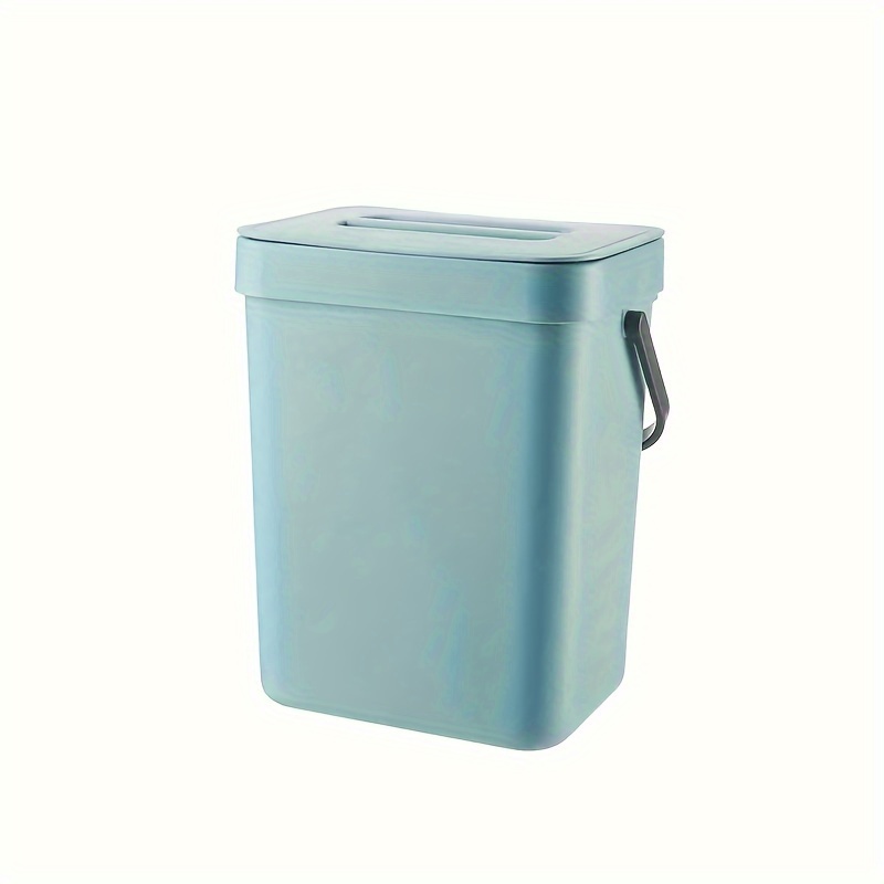 GloDeals Poubelle de cuisine 2 en 1 avec couvercle, petite poubelle à  compost murale sous l'évier pour cuisine, salle de bain, armoire à  suspendre (4