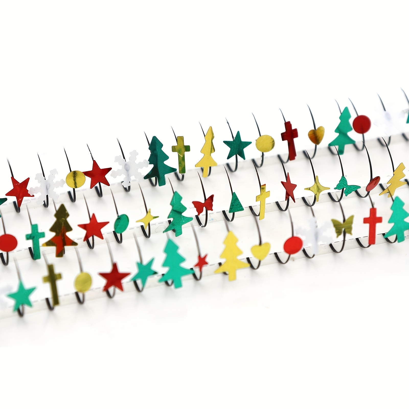 Christmas Sequin Lashes Glitter False Eyelash 60pcs 10-15mm Individual Lashes