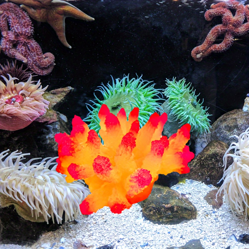 LPFLASAT 1Pc of Fluorescent Staghorn Coral Decor Fish Tank Decor  Accessories Aquarium Plants Coral Reef Decor Fish Tank Decorations White  Coral Fake