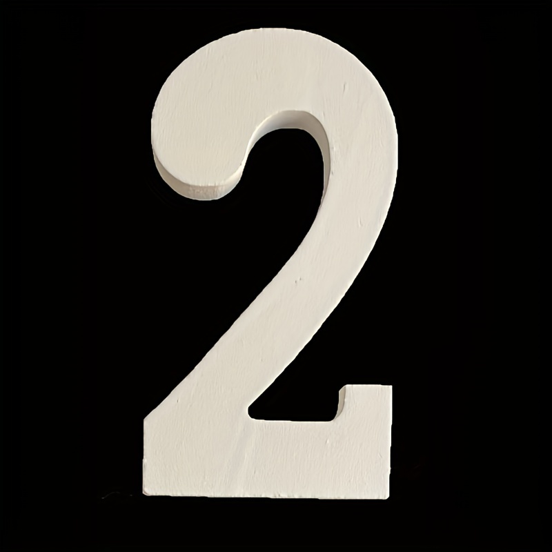 White Wood Numbers Wood Numbers For Wall Decor Decorative - Temu