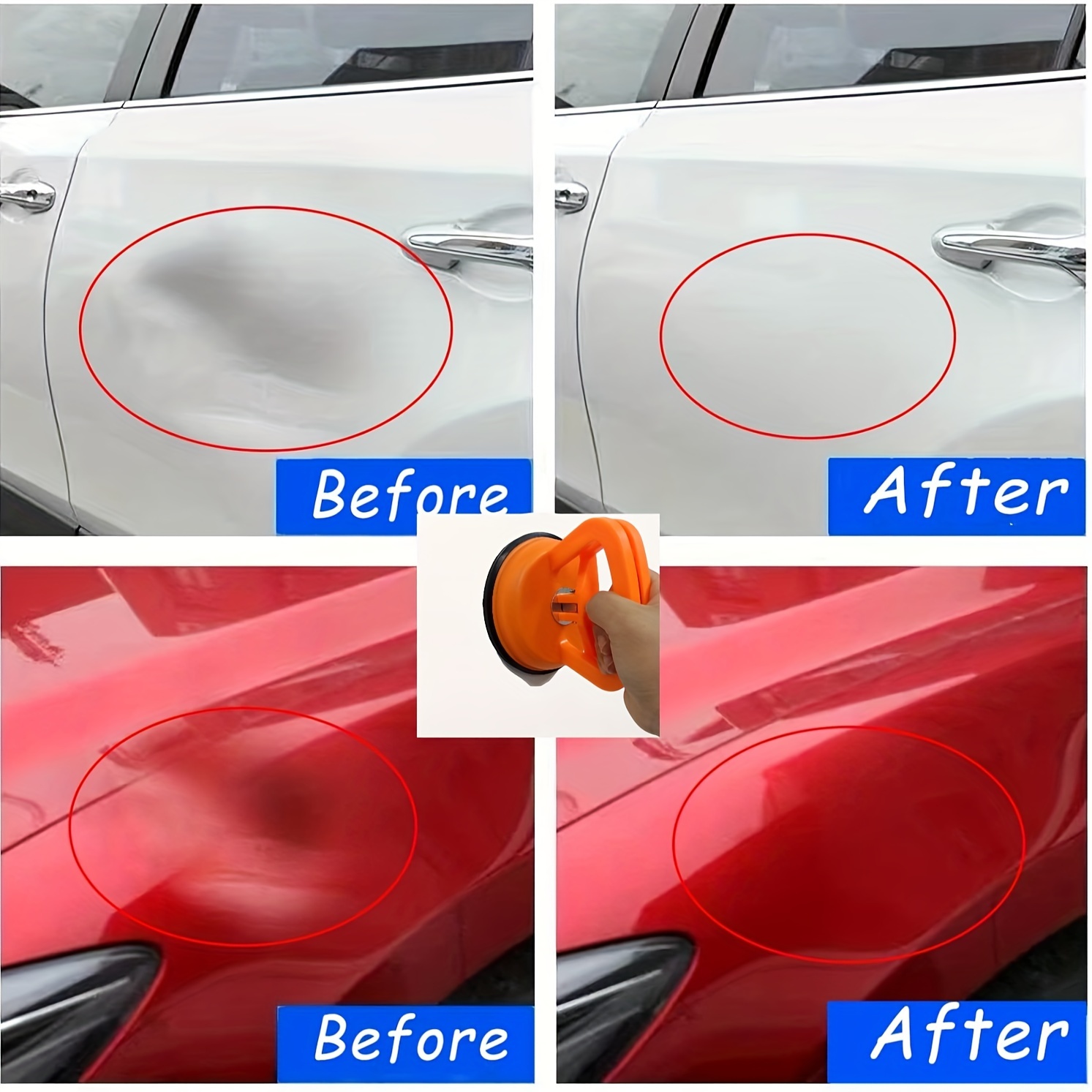 2 Pcs Car Dent Repair Puller Removal Mini Durable Auto Body Car Dent  Remover Repair Suction Cup Car