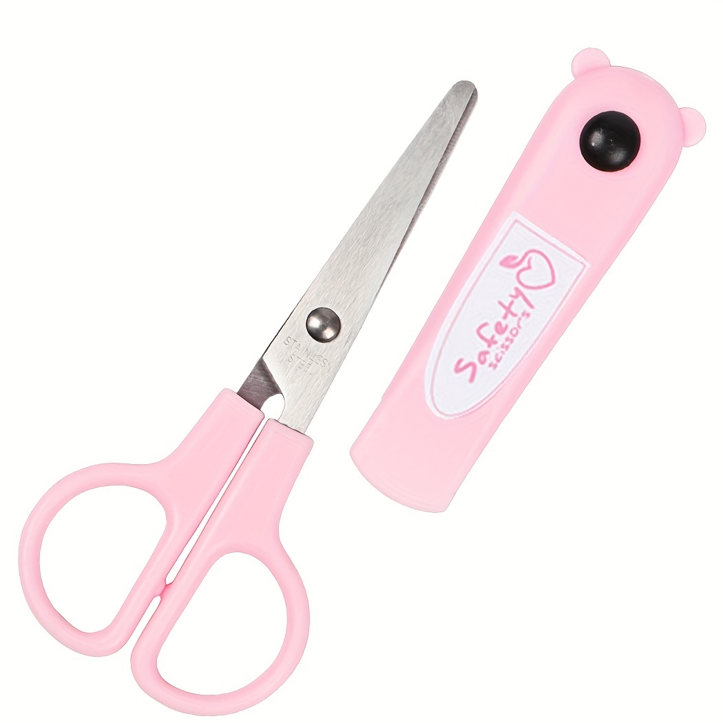 Anti-pinch Safety Scissors, All-plastic Straight Edge Scissors, Kindergarten  Scissors - Temu