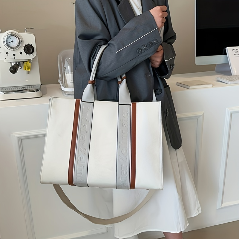 1pc Blue Everyday Use Handbag With Pendant, Letter Print Shoulder &  Crossbody Round Bucket Bag For Women, Large Capacity