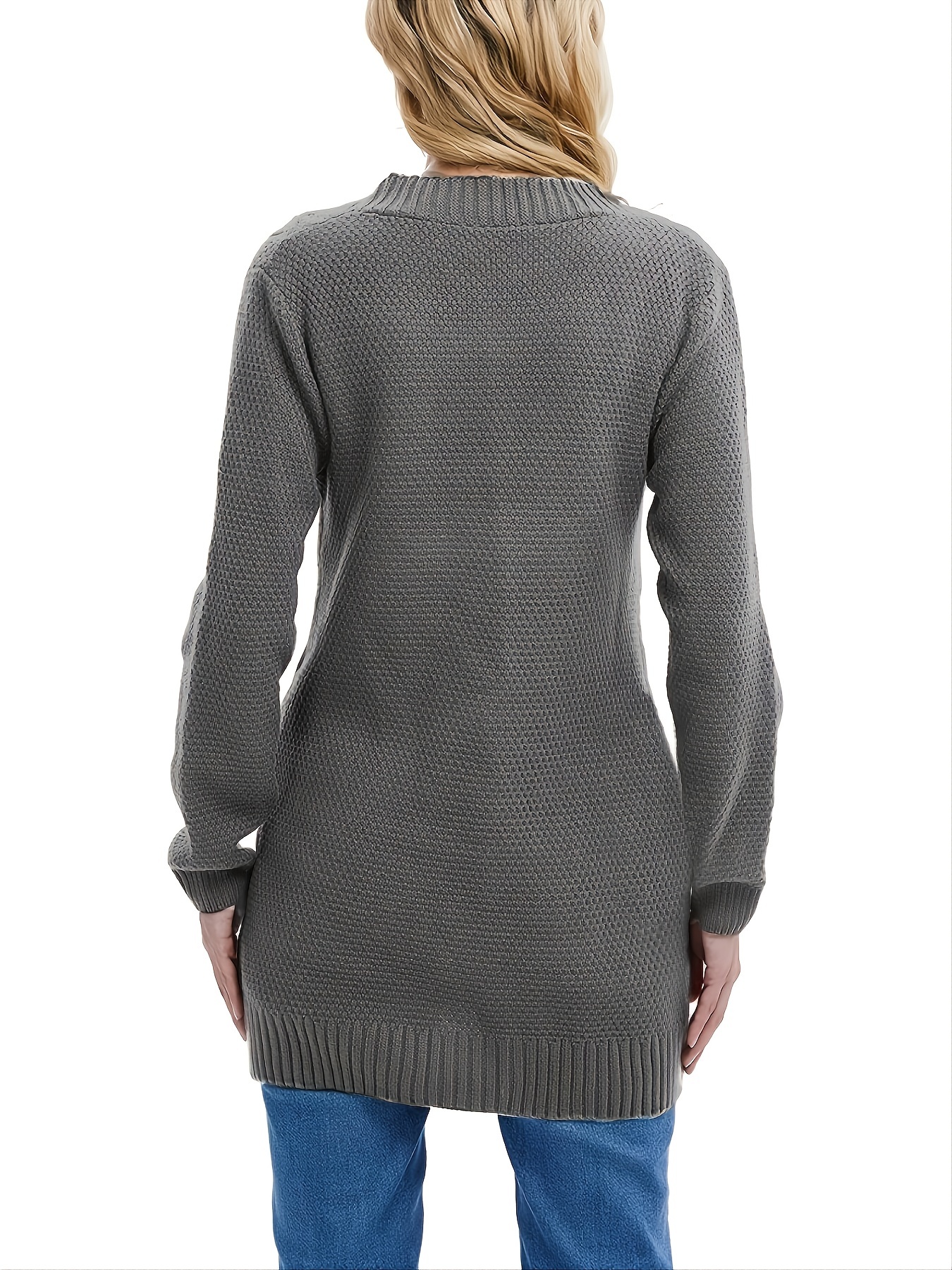 Long sleeve button hot sale up sweater