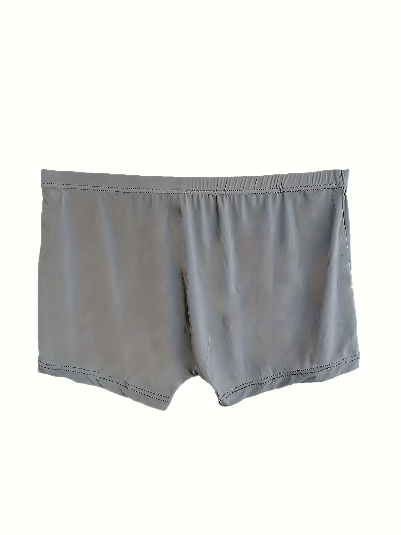 Langgg Women Briefs Ice Silk Plus Size Panties Breathable Safety Boxer  Shorts Lingerie Underwear, White, XL