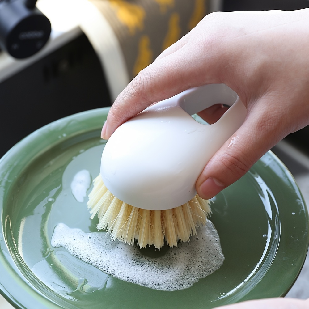 Kitchen Pot and Bowl Brush Plastic Short Handle Cleaning Brush