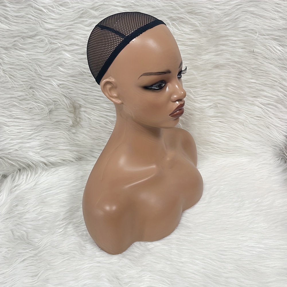 New Mannequin Head Realistic Female Mannequin Head with Shoulders for  Display - Manikin Head with Shoulder for Wig,Jewelry,Makeup,Hat,Sunglasses