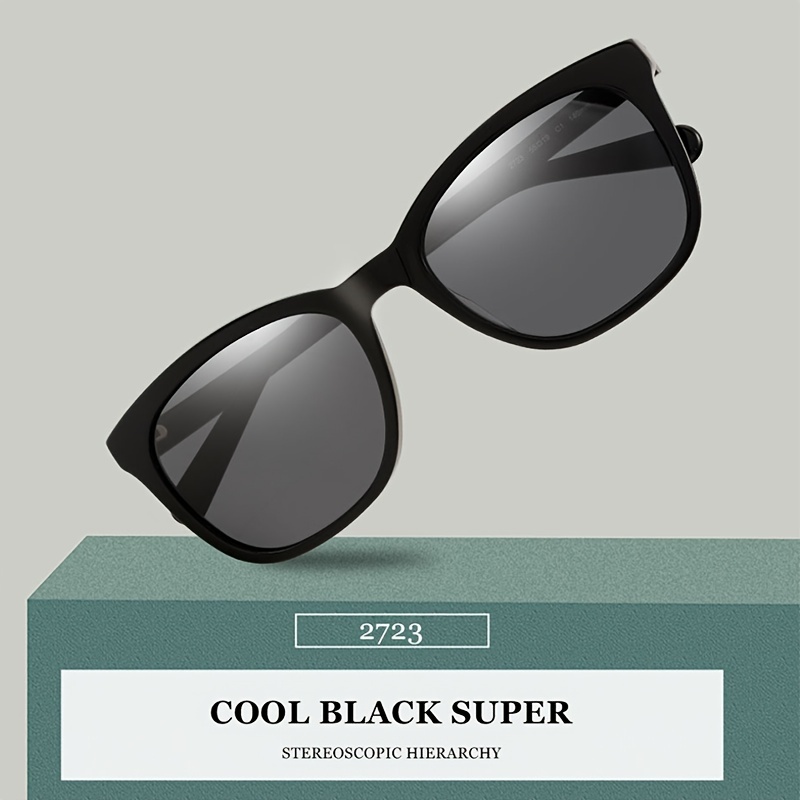 Fashion Vintage Sunglasses Men Polarized Sunglasses Decoration Travel  Sunscreen UV Protection Retro Glasses 2723 Black Tortoiseshell