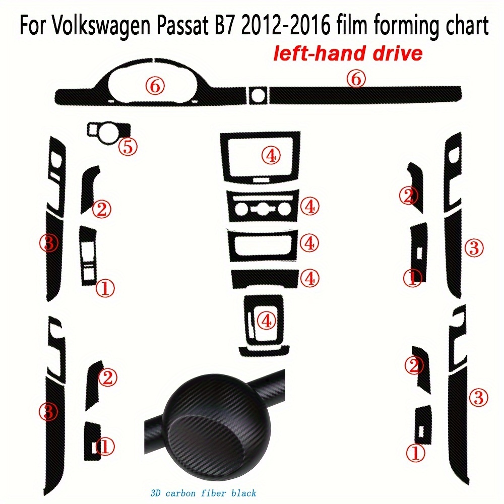 For Volkswagen For Passat B7 2012-2016 Interior Central Control