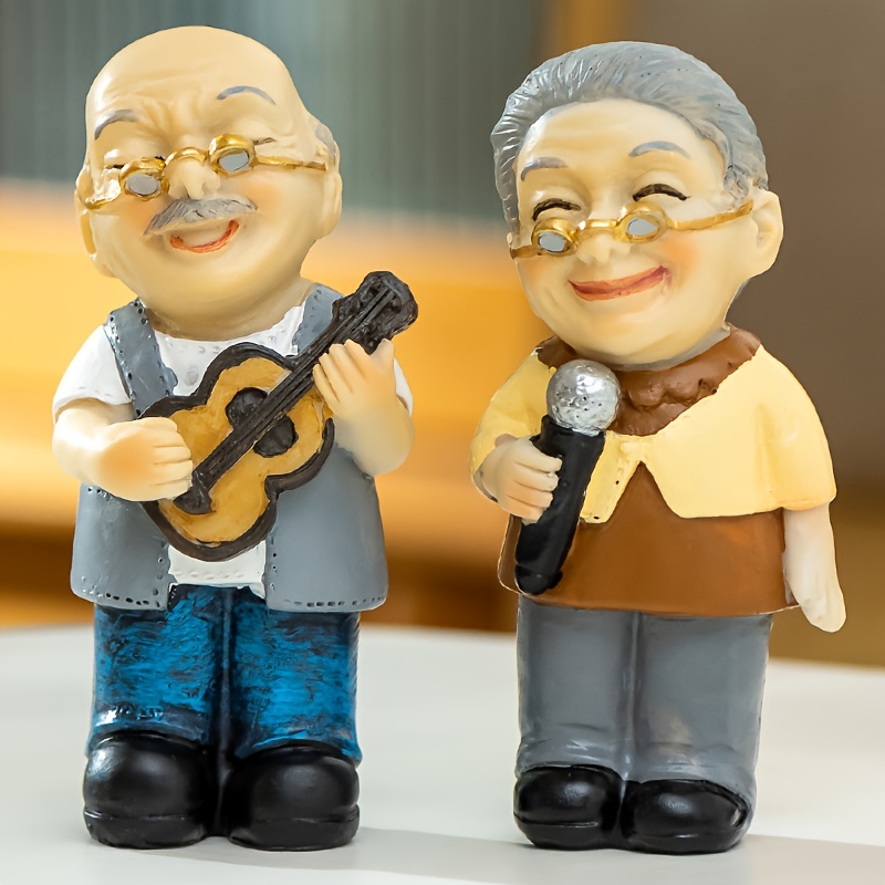 Old Couple Ornaments Home Living Room Decorations 2 Kinds - Temu