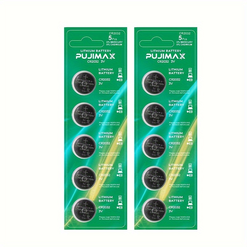 Pujimax Cr2032/dl2032/ecr2032/br2032 3v Button Battery Large - Temu
