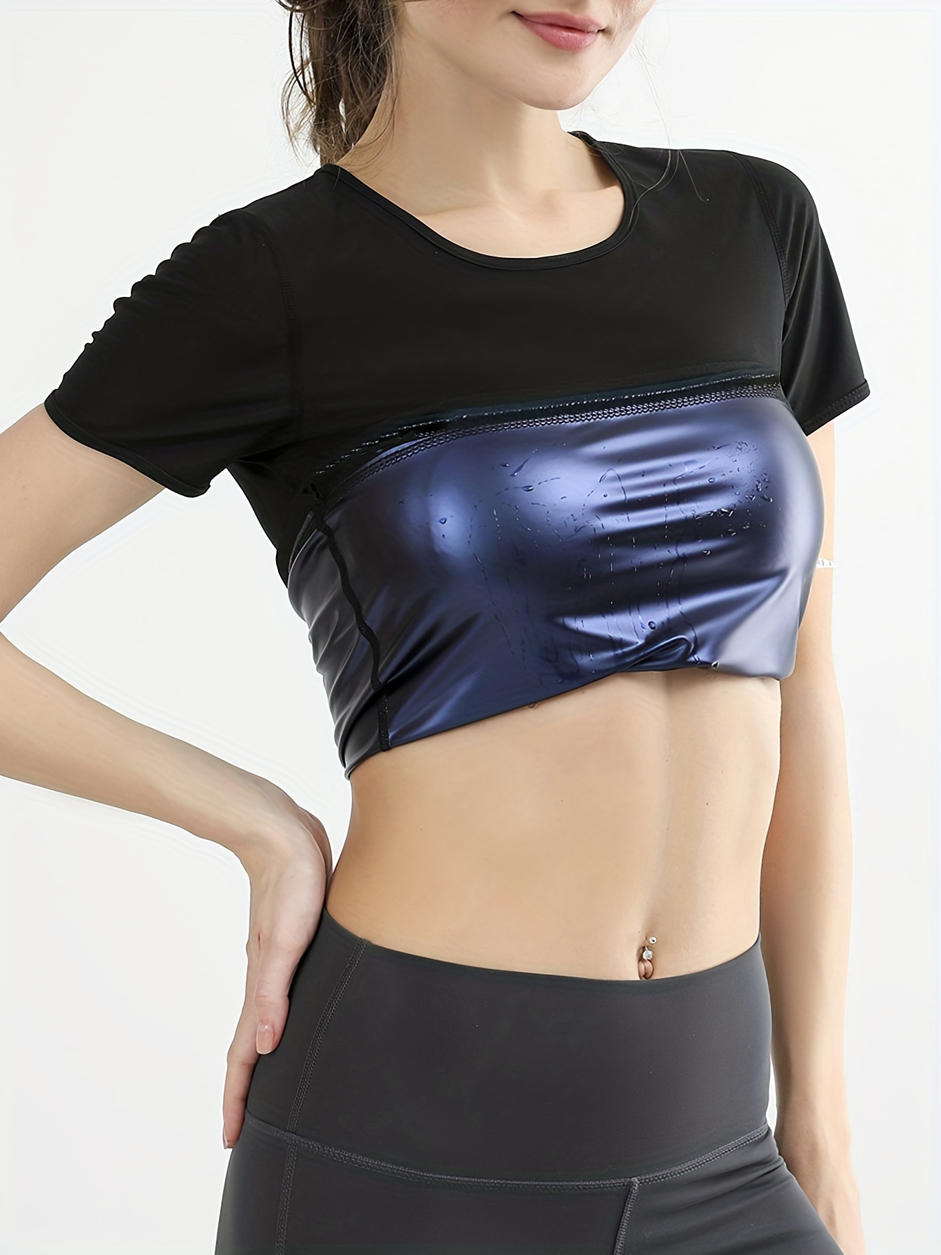 Simple Solid Shaping Tops Waist Trainer Tummy Control - Temu Canada