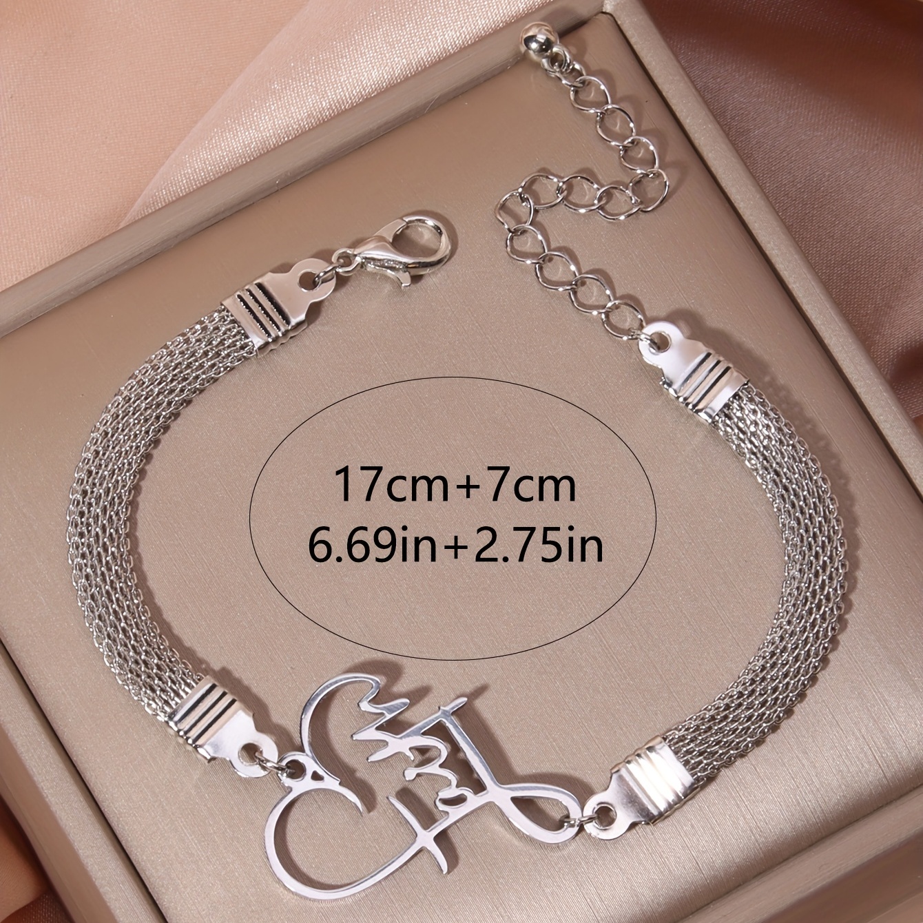 Women Girl Titanium Stainless Steel Gold Heart Love Anklet Foot