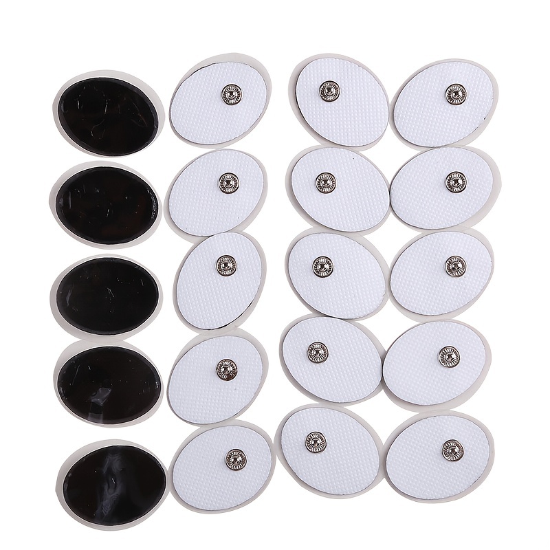 Electrode Pads, Conductive Gel Pad, White Mini Button Massage Pads