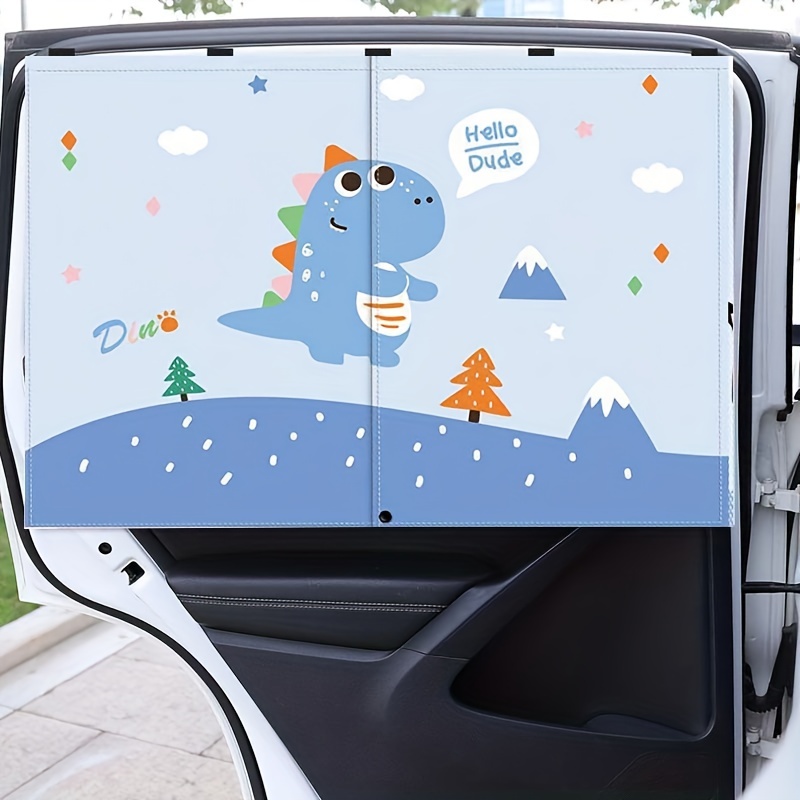 Universal-auto-sonnenschutz-abdeckung Uv-schutz-vorhang-seitenfenster-sonnenschutz-abdeckung  Für Baby-kind-nettes Karikatur-auto-styling - Auto - Temu