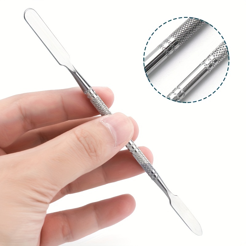 Stainless Steel Mixing Makeup Spatula Double Head Nail Art - Temu