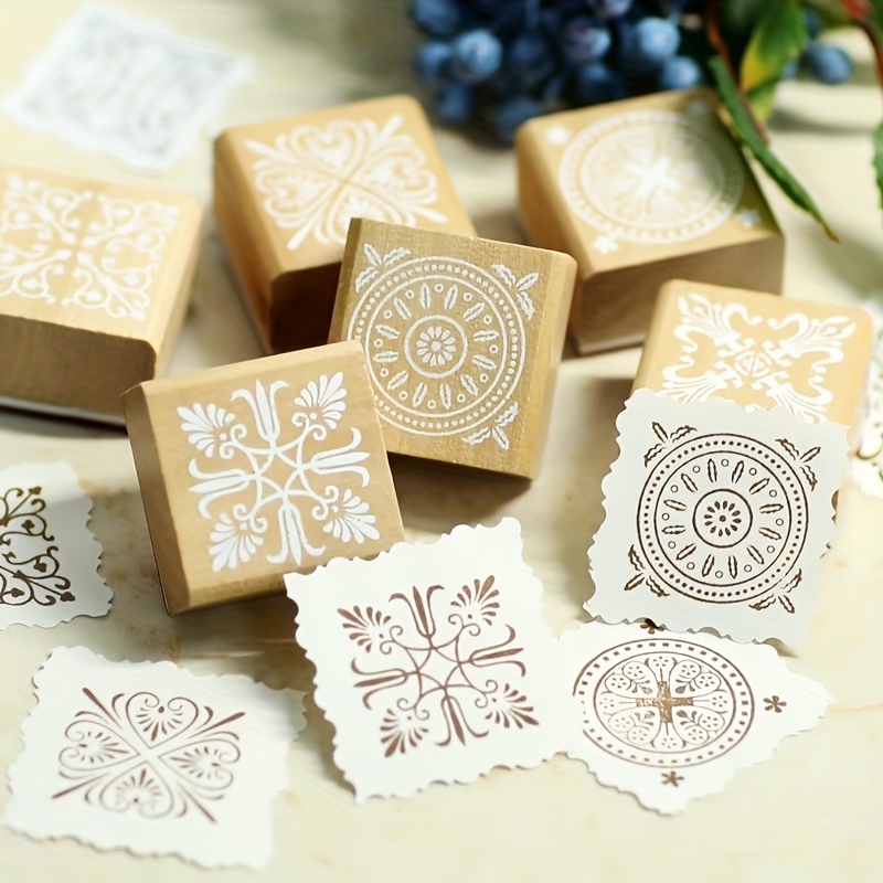 16 Wooden Rubber Stamps Space Fantasy Star Moon Mountain - Temu
