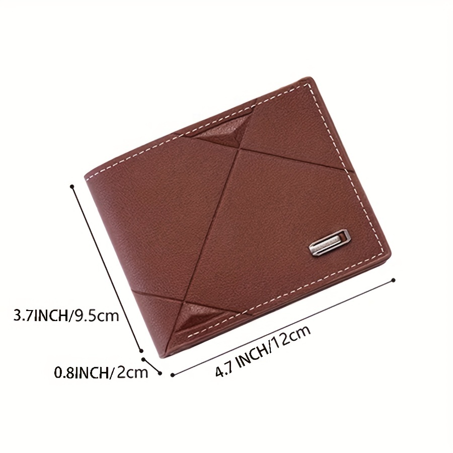 Men's Soft PU Leather Short Wallet with Card Slots