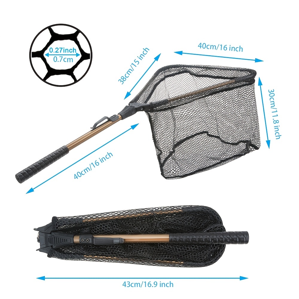 Foldable Fishing Net Telescopic Aluminum Pole Handle Hoop - Temu Canada