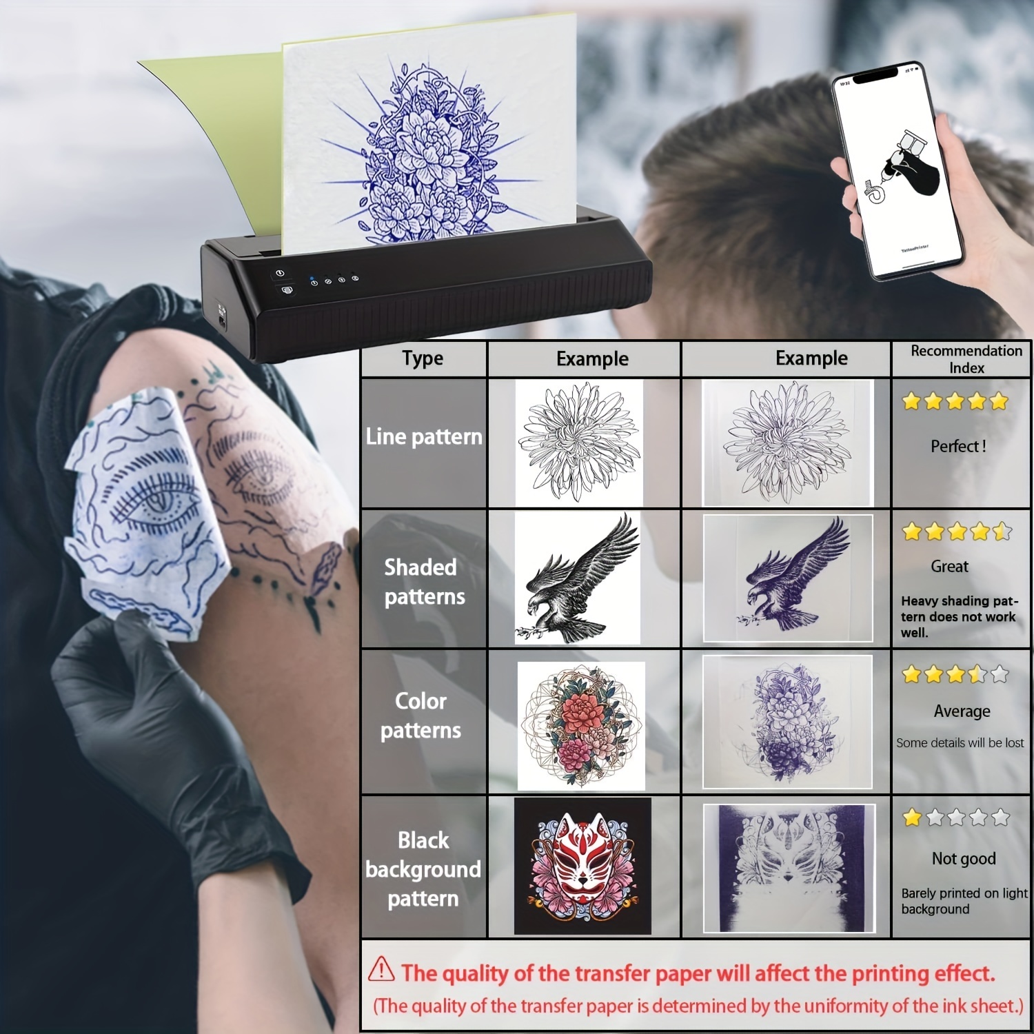 mini usb portable tattoo thermal copier