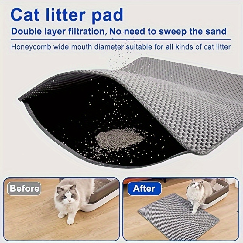Alfombrilla de arena para gatos, tapete de doble capa EVA, impermeable,  filtro de arena para gatos, cama para mascotas, arenero para gatitos,alfombra  arenero gato,tapete pet,cosas para gatos - AliExpress