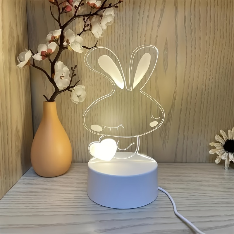 Lampe de Nuit 3D CréAtive Lampe de Bureau Acrylique Veilleuse GarçOns et  Filles Cadeau de Vacances