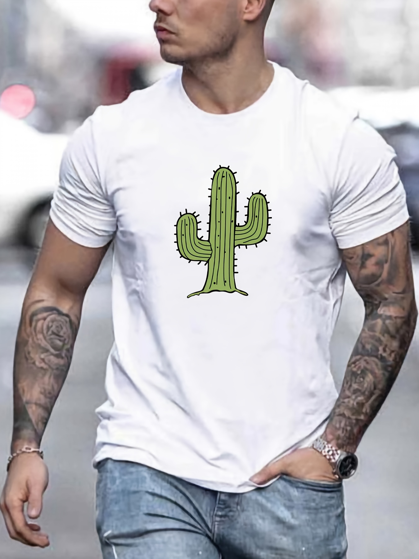 cactus print tee