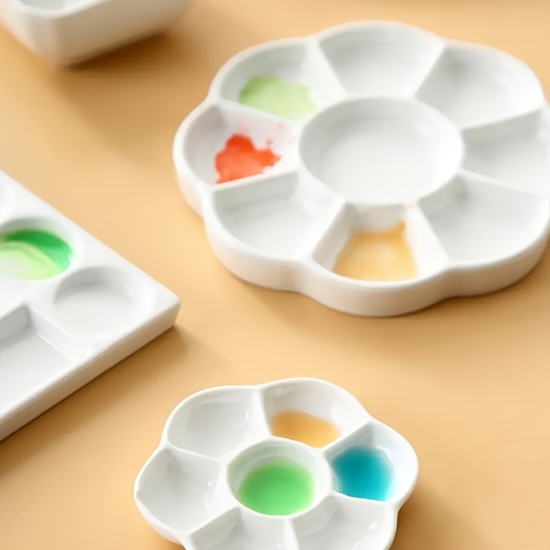 Ceramic Artist Pigment Palette An Easy To Clean Ceramic - Temu