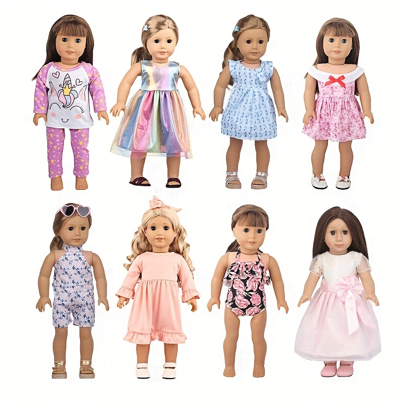 Doll Clothes Pajamas Swimsuit Princess Dress Set American Doll Clothes  Accessories (doll Not Included) - Temu