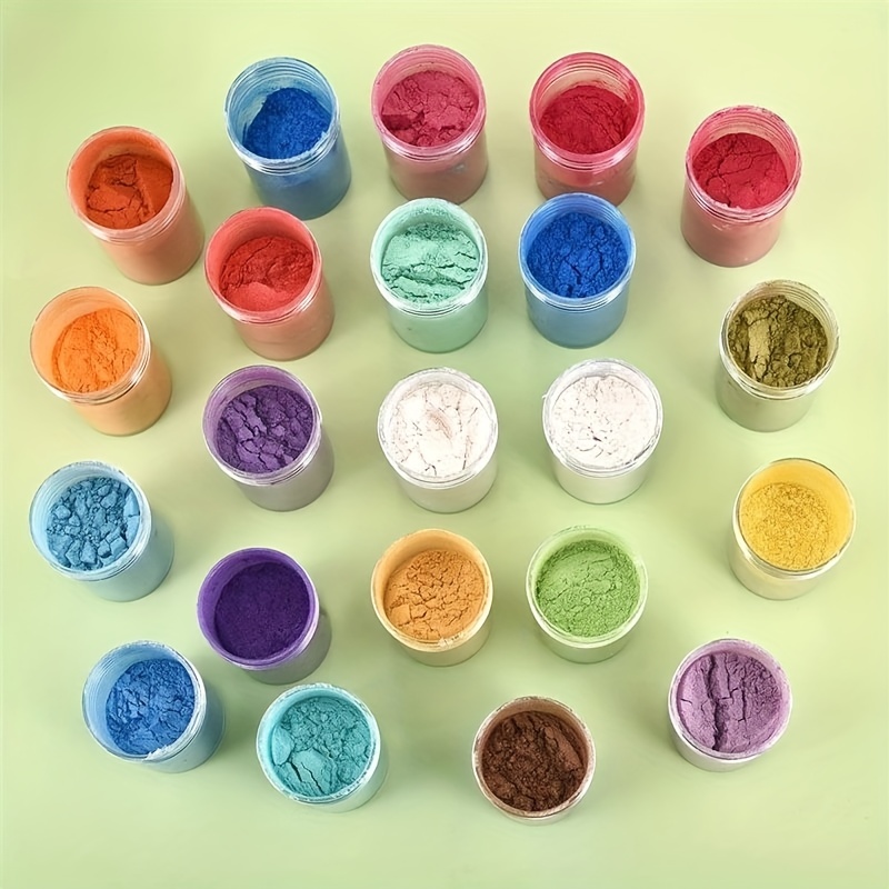 6 Colors Set Mica Powder For Diy Projects Epoxy Resin - Temu