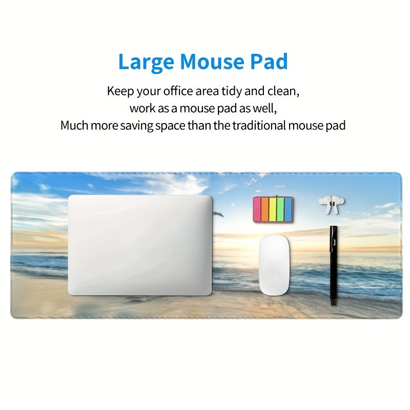 Large Mouse Pad Gaming Desk Mat Xxl Mousepad Stitched Edges - Temu