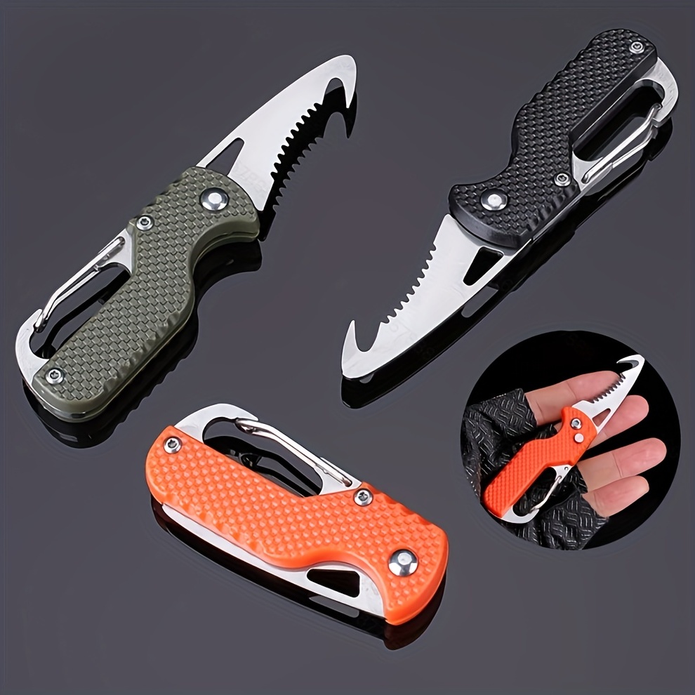 TONIFE Multi-function Box Opener Box Cutter Mini Rescue Knife With  Carabiner Keychain EDC Tools - AliExpress