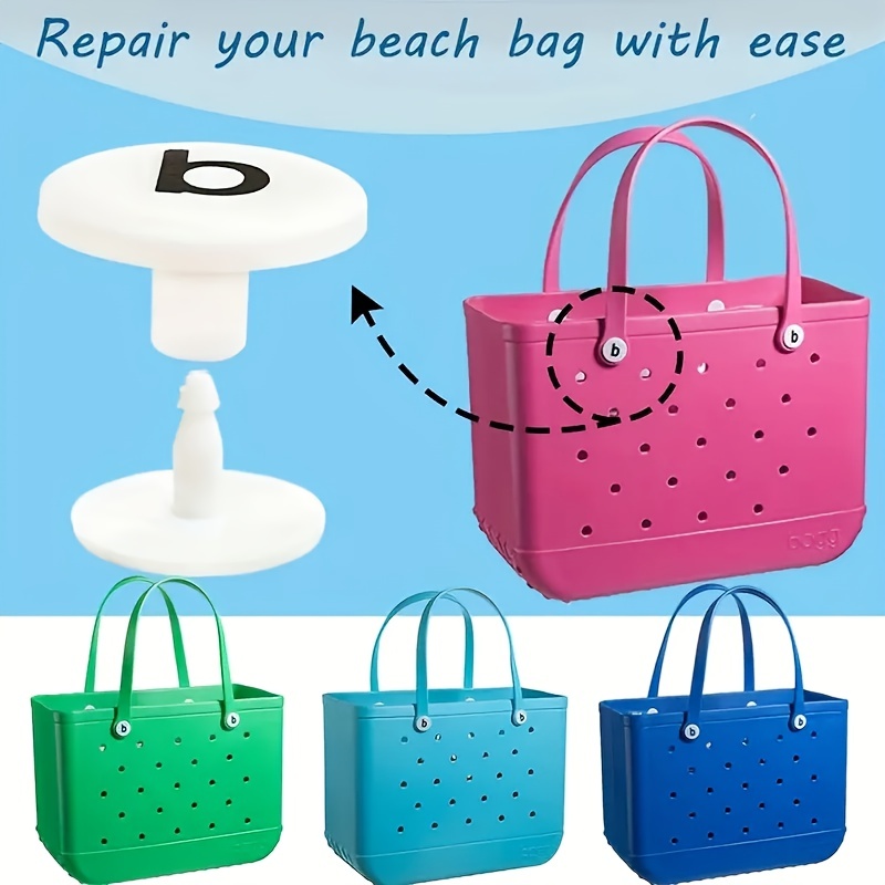 1 Set 9 Pcs Plastic Beach Bag Buttons Outdoor Travel Accessories