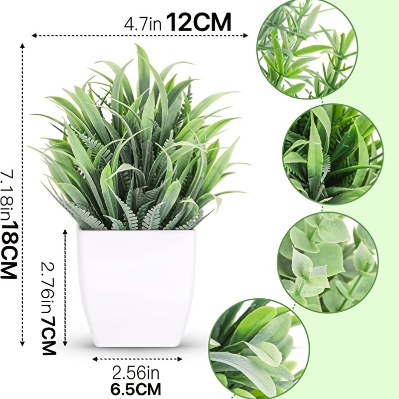 Artificial Plants In Plastics Pots Greenery Artificial - Temu