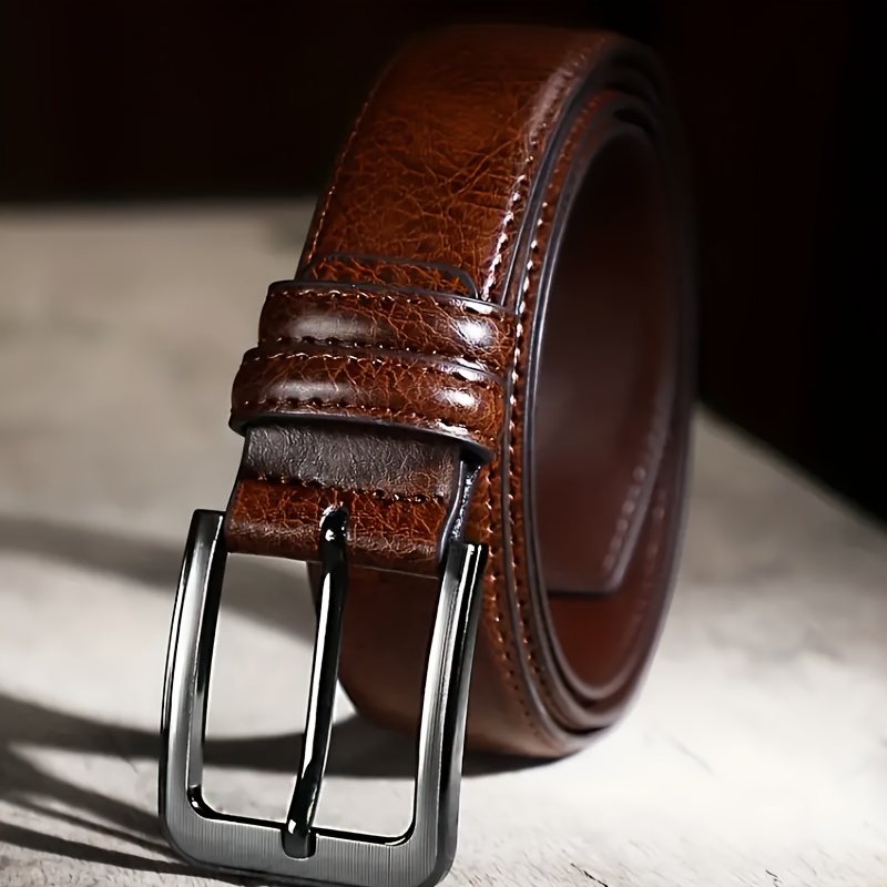 Cinturón Cuero Genuino Hombre, Cinturones Informales Clásicos Moda