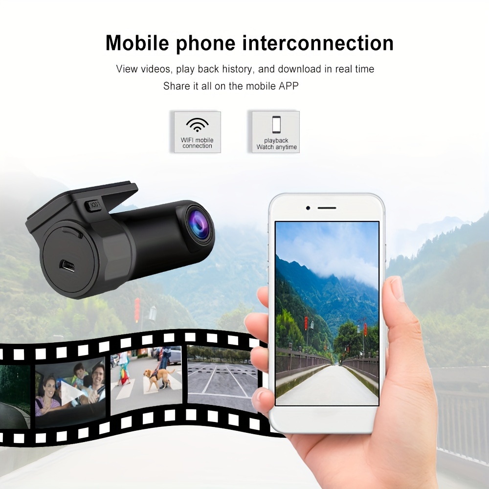 Car Dash Camera Real-time Wifi Video Recorder Night Vision Cam