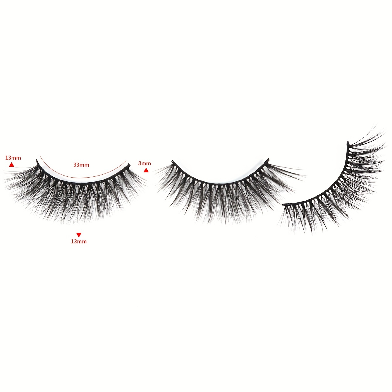 3D Thick False Eyelashes Cat Eye Fluffy Lashes C Curling Lashes