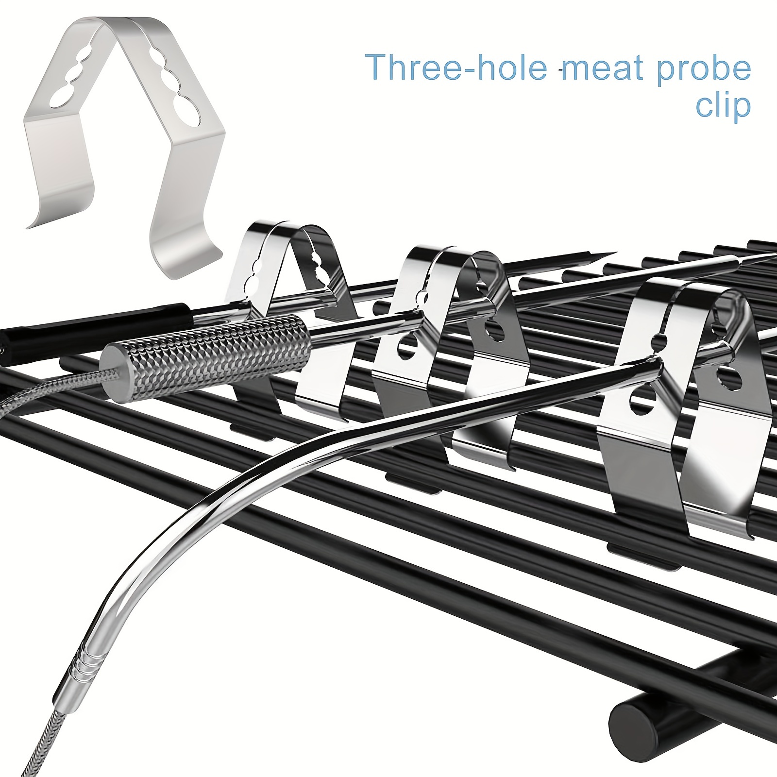 Grill Probe Clip Holder Stainless Steel Meat Grill Temp - Temu