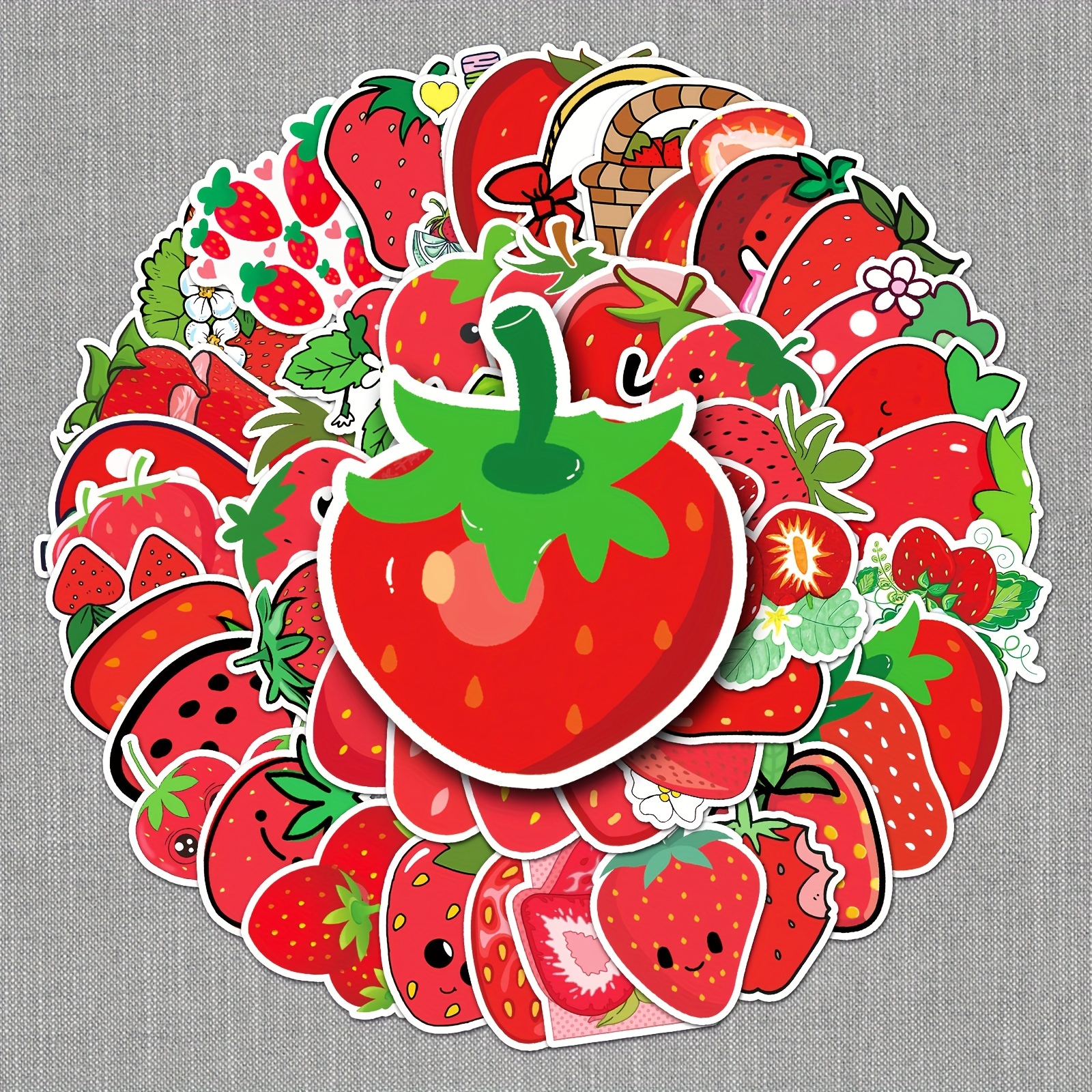 Strawberry stickers  Stickers, Cute food drawings, Vinyl decal stickers